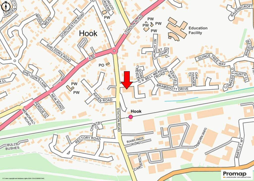 Raven Hotel, Hook - Location Map.jpg