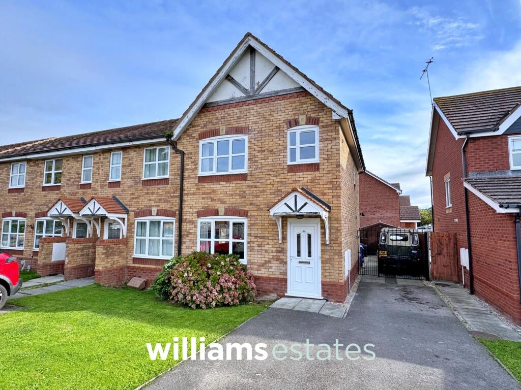 3-bed terraced on Crud Yr Awel, Prestatyn, LL19, £165,000