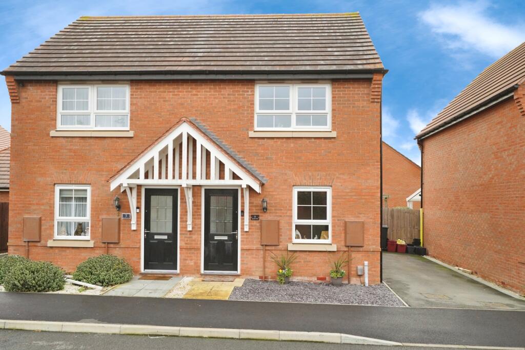 2-bed semi-detached on Bostock Close, COALVILLE, Leicestershire, LE67, £210,000