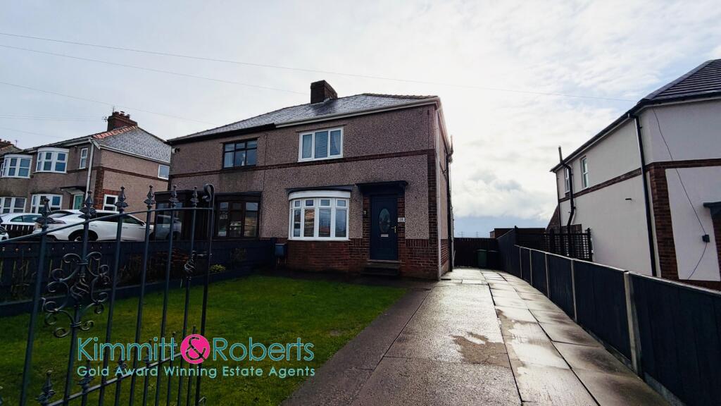 2-bed semi-detached on Station Road South, Murton, Seaham, SR7 9RS, £190,000