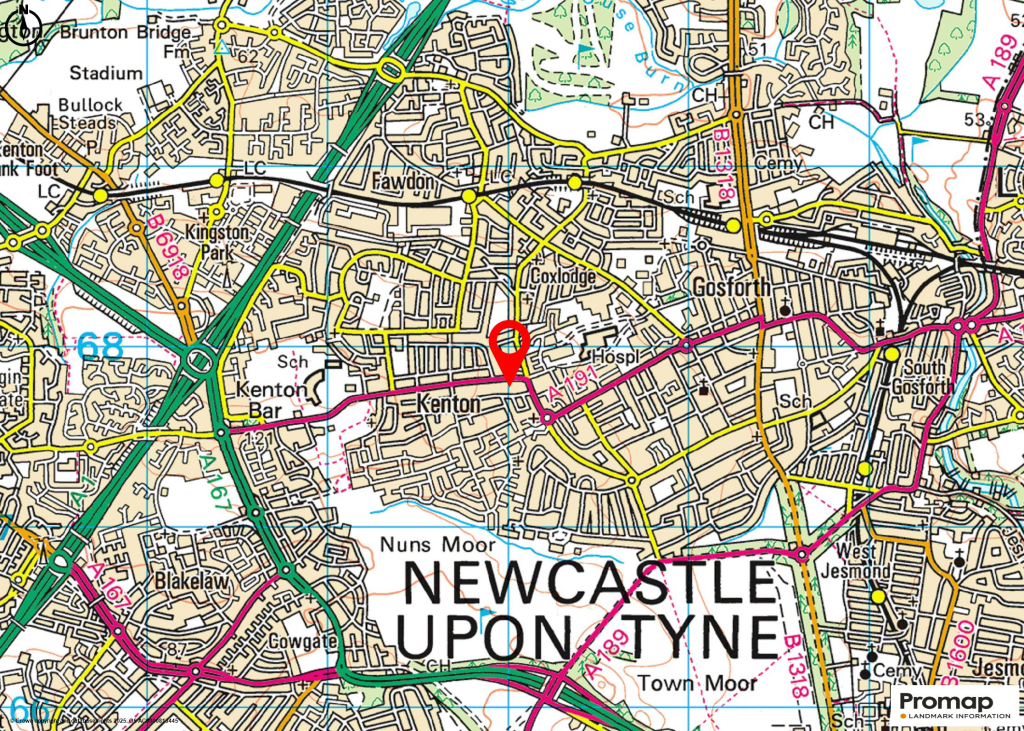 Duke of Wellington, Newcastle - Location.png