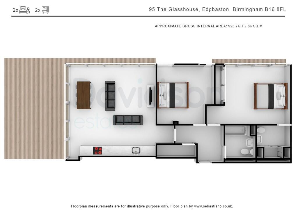 2 bedroom apartment for rent