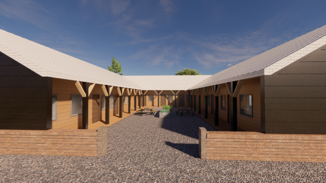 Courtyard render