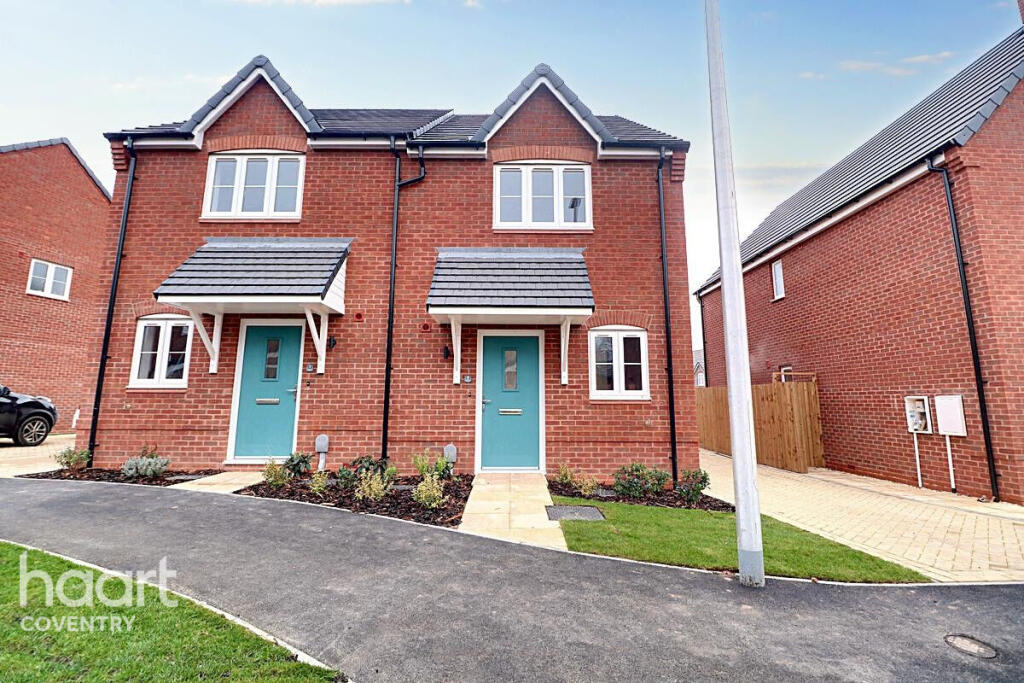 2-bed semi-detached on Edwin Gee Road, Kenilworth, £88,125