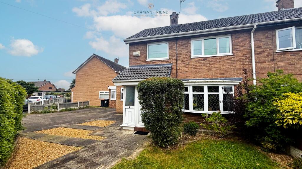 3-bed semi-detached on Ashfield Crescent, Blacon, CH1, £240,000
