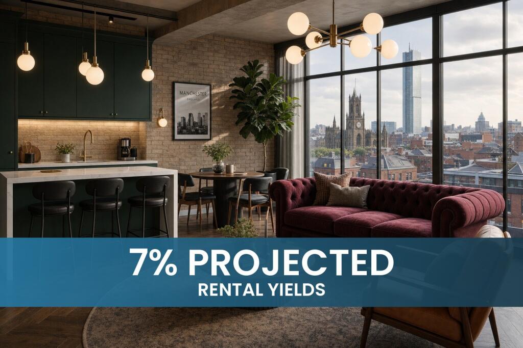 1-bed flat on 7% Projected Rental Yields | High Yield M1 Manchester City Centre Apartment – Luxury 1 Bed in the City Centre, £174,950
