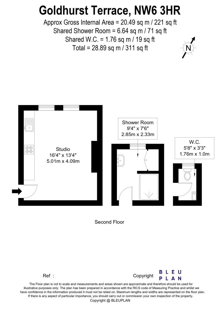 Studio flat for rent