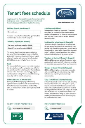 Tenancy Fees