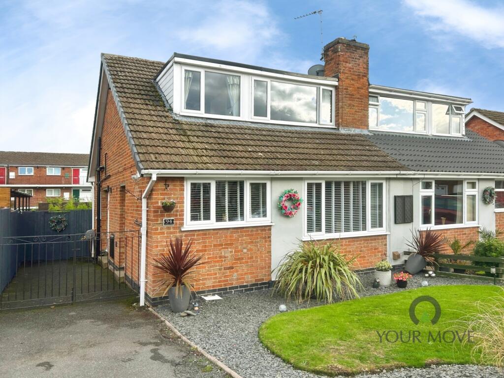 2-bed semi-detached on Paterson Place, Shepshed, Loughborough, LE12, £245,000