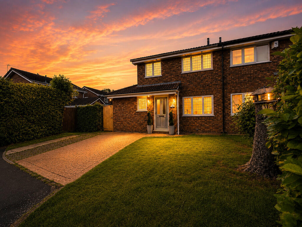 3-bed semi-detached on Stonehaven Drive, Fearnhead, Warrington, £320,000