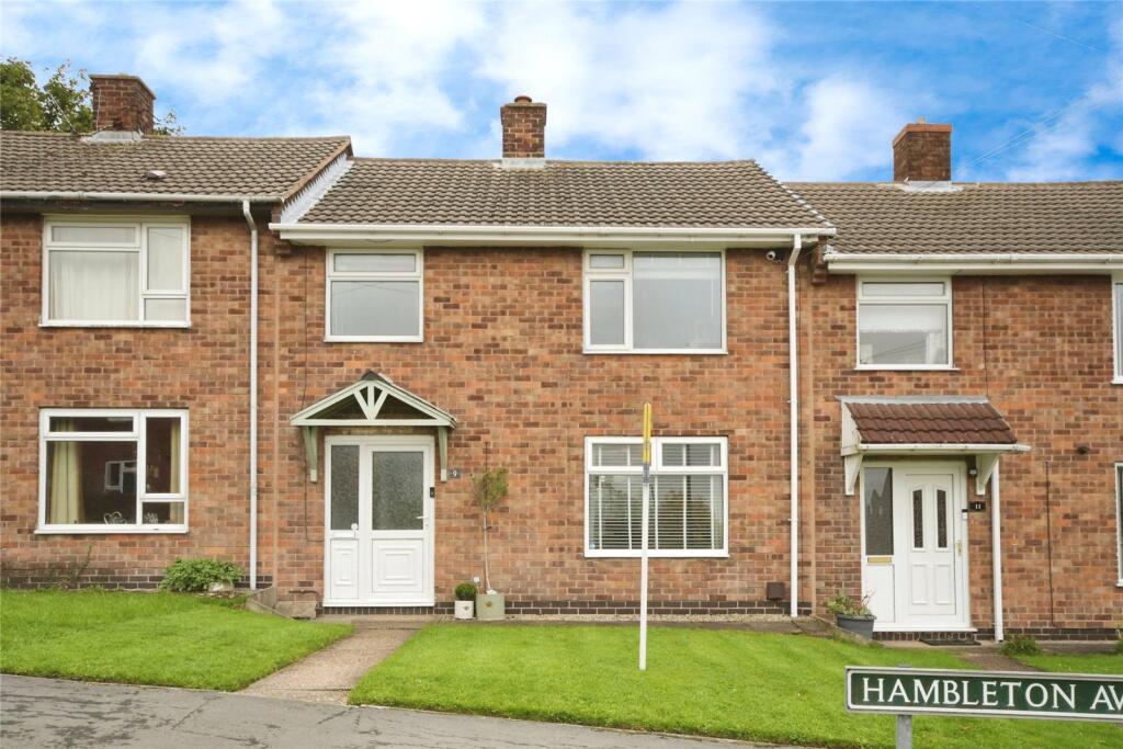 3-bed terraced on Hambleton Avenue, North Wingfield, Chesterfield, Derbyshire, S42, £150,000