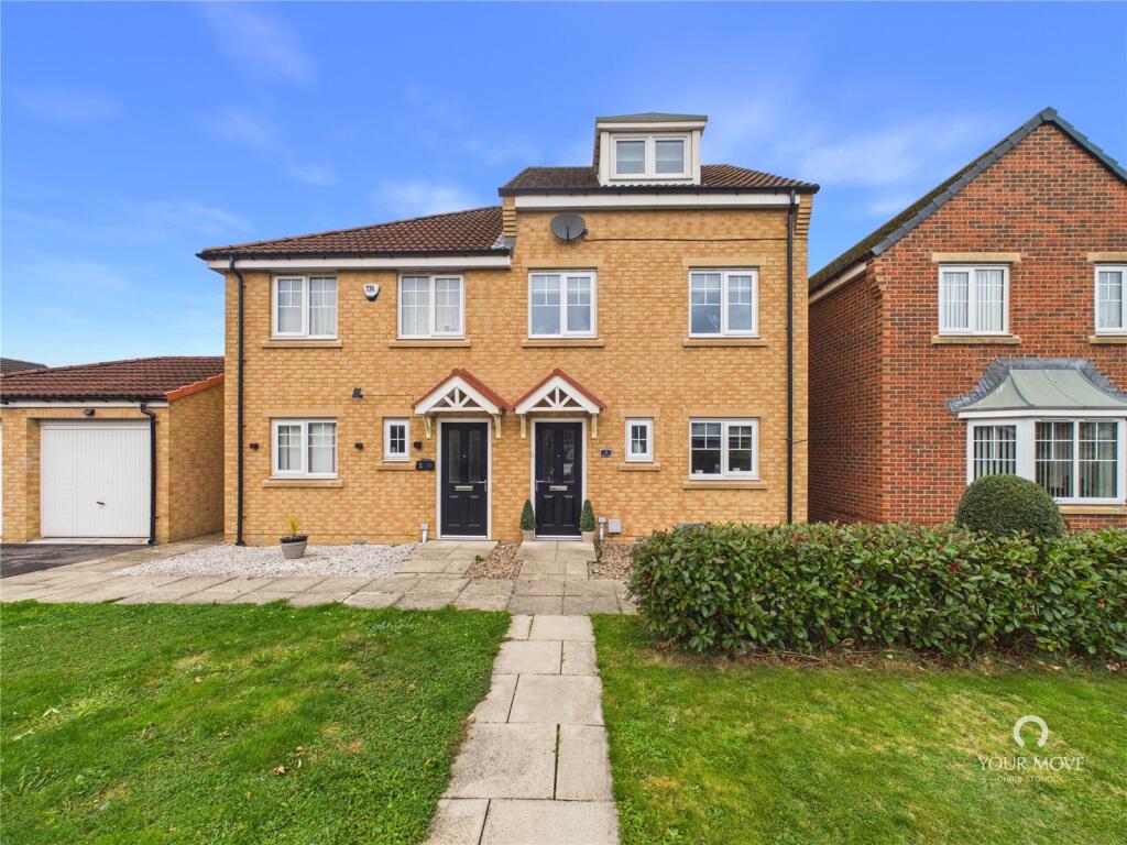 3-bed semi-detached on Abley Close, Middlestone Moor, Spennymoor, Durham, DL16, £175,000