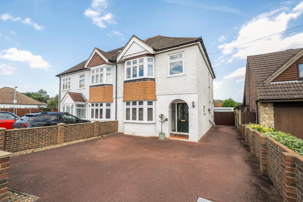3-bed semi-detached on Chain free in central Wigmore, an extended family home with open-plan living, driveway, garage and a generous garden., £450,000