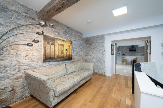 Elegant Landing - original beams &amp; exposed stone w