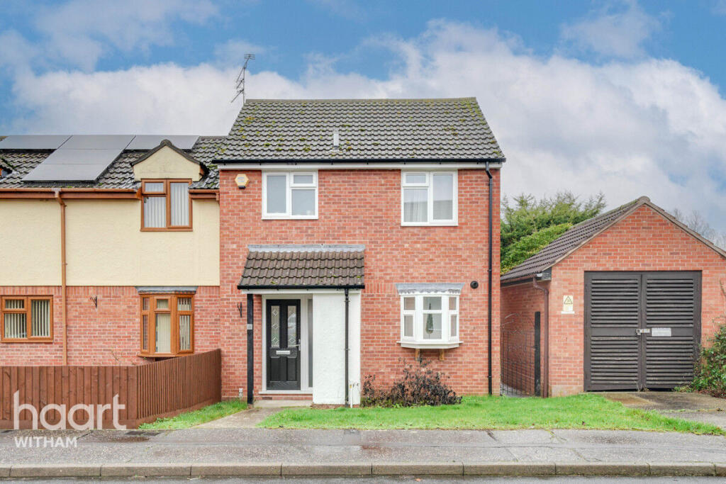 2-bed terraced on Pennyroyal Crescent, Witham, £290,000