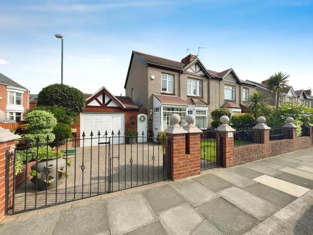 3-bed semi-detached on Newbury Street, South Shields, Tyne and Wear, NE33 4UE, £255,000