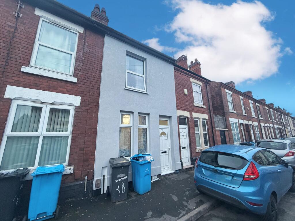 2-bed terraced on Holcombe Street, Derby, DE23, £140,000