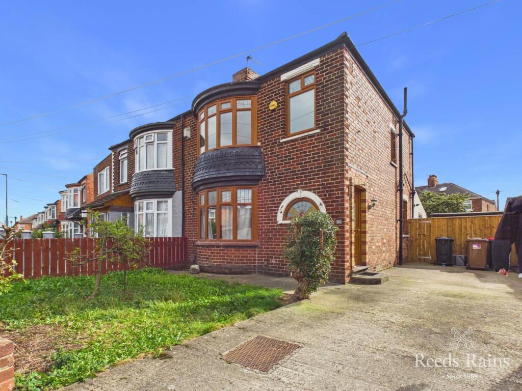 3-bed semi-detached on Harrogate Crescent, Middlesbrough, North Yorkshire, TS5, £145,000