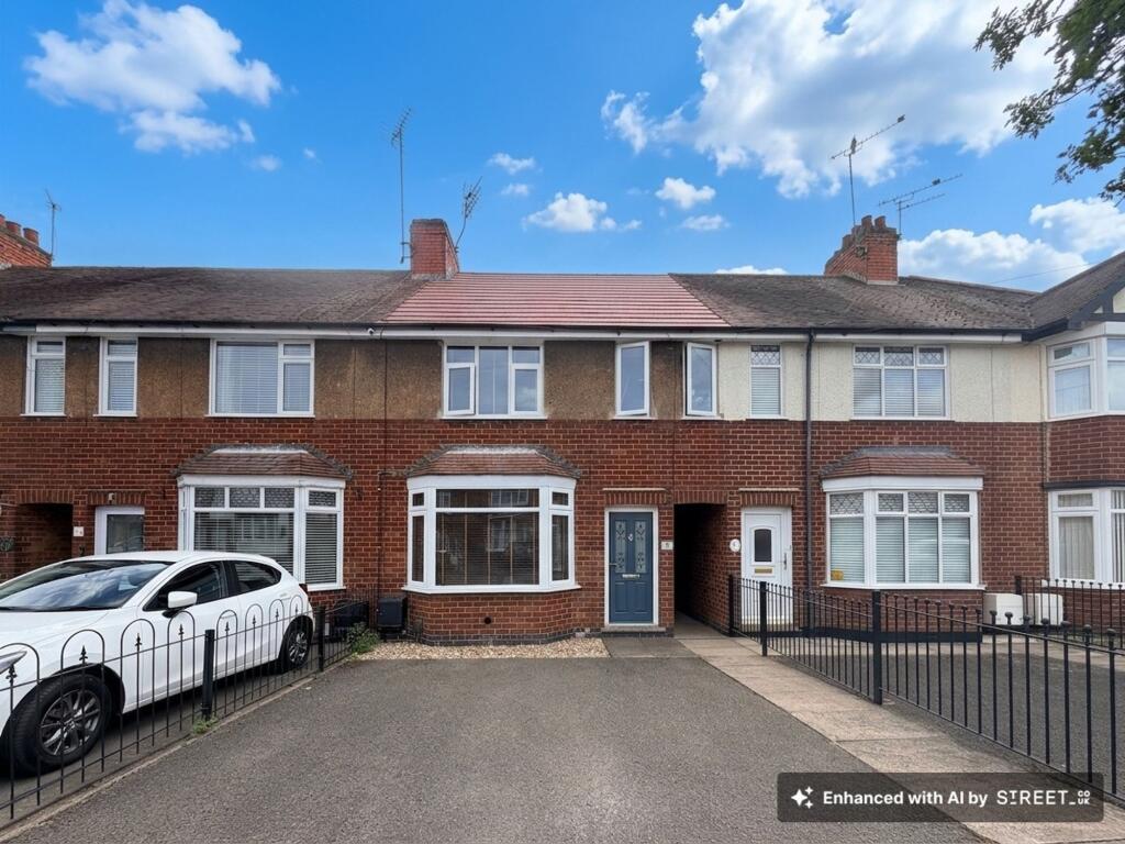 3-bed terraced on Howard Road, Nuneaton, CV10, £220,000