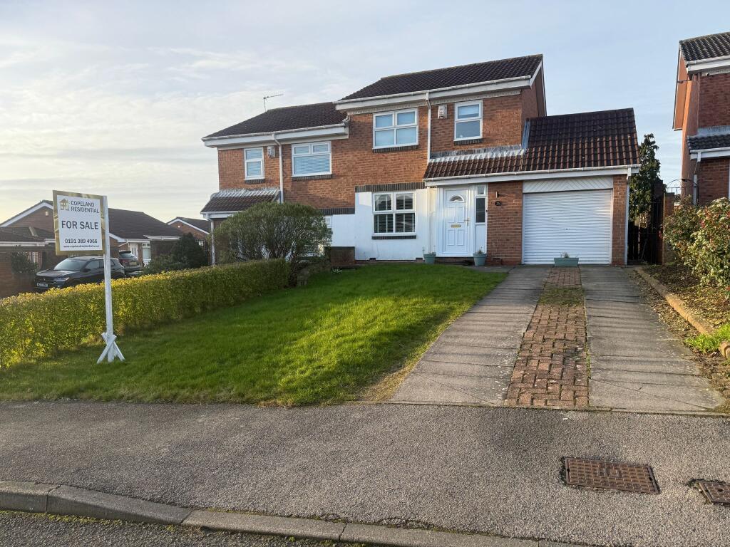 3-bed semi-detached on Ingram Close, Chester Le Street, DH2, £215,000