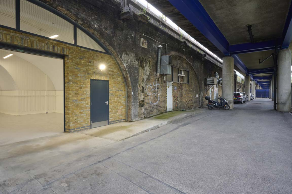 The front of an arch.