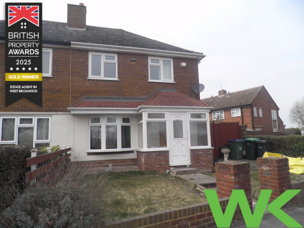 2-bed semi-detached on Kent Road, WEDNESBURY, WS10, £150,000