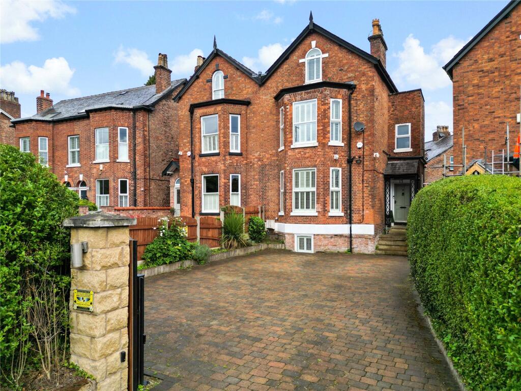 5-bed semi-detached on Hale Road, Altrincham, Greater Manchester, WA14, £1,150,000