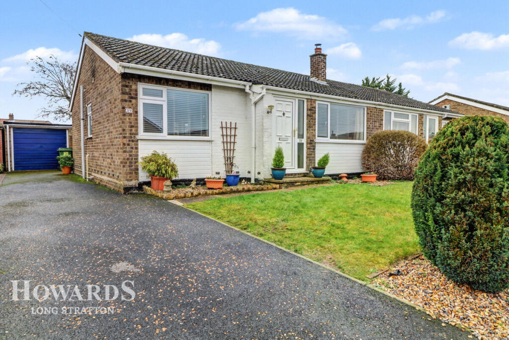 2-bed bungalow on St Michaels Road, Long Stratton, £220,000
