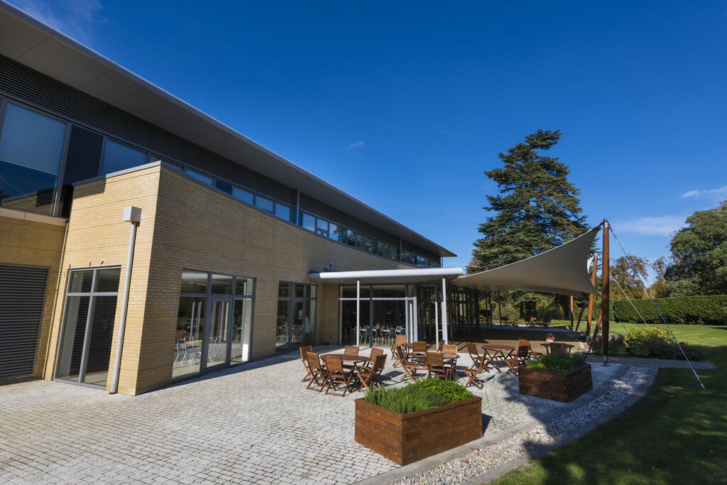 The Nucleus external seating area. The Nucleus external seating area.