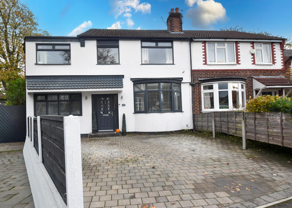 4-bed semi-detached on Elm Grove, Urmston, M41, £425,000