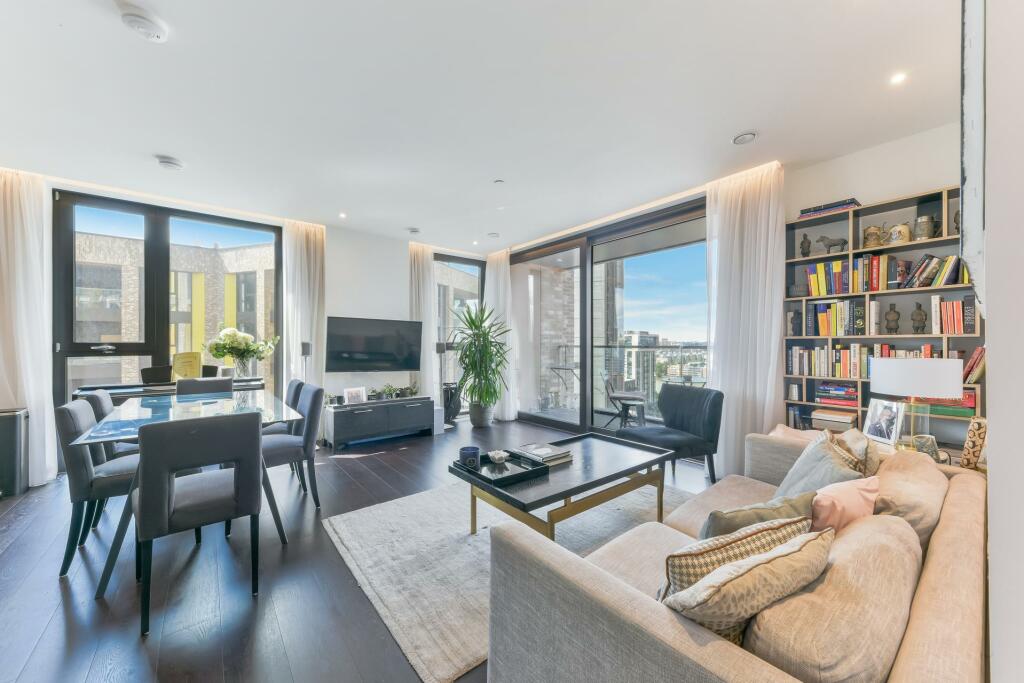 3-bed flat on Madeira Tower, The Residence, Nine Elms, London, SW11, £1,450,000