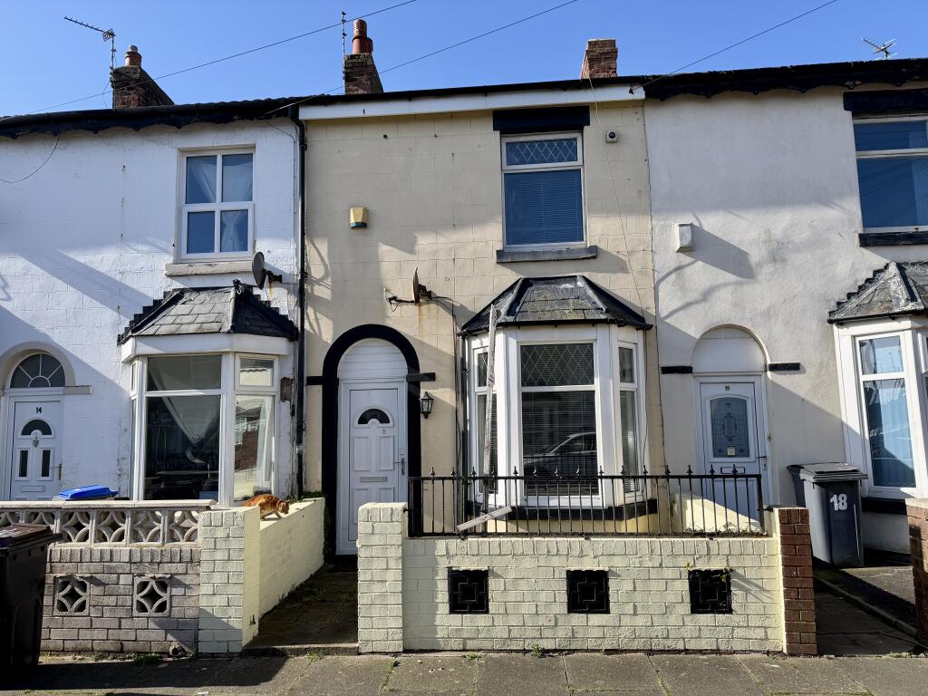 2-bed terraced on Lang Street, Blackpool, £72,500