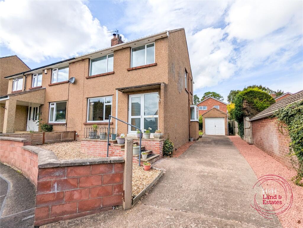 3-bed semi-detached on 11 Park Close, Scotby, Carlisle, Cumbria, £175,000