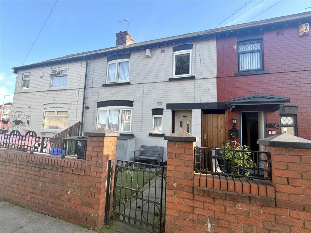 3-bed terraced on O'Neill Street, Bootle, L20, £120,000