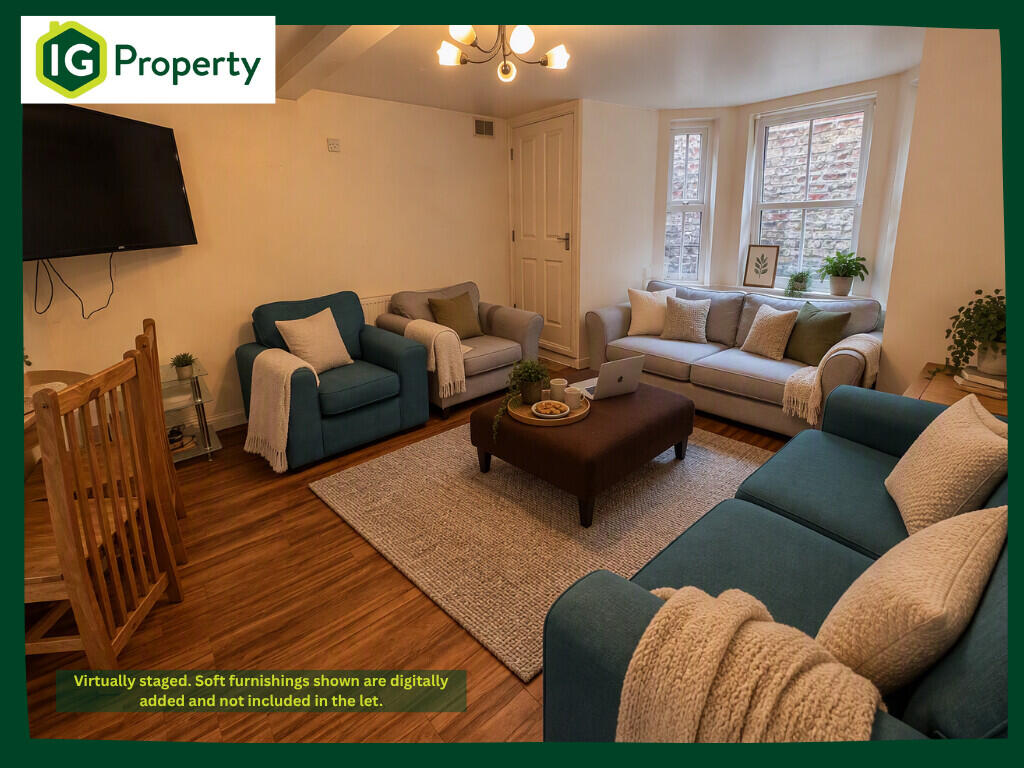 1-bed terraced on Lawrence Street, York, £832/mo