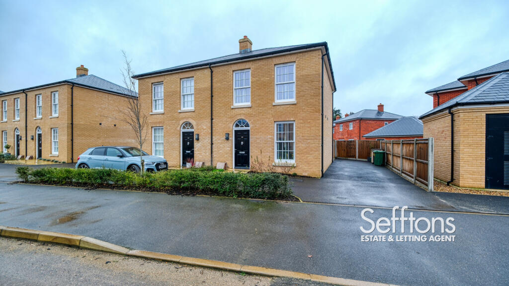 2-bed semi-detached on Red Admiral Way, Norwich, Norfolk, £325,000