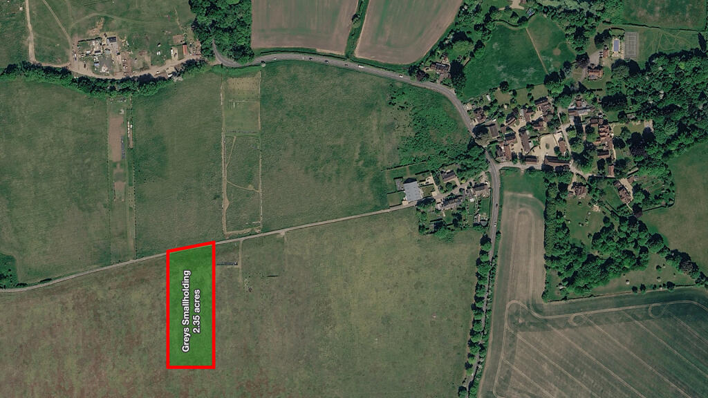 Greys Smallholding measures 2.35 acres.