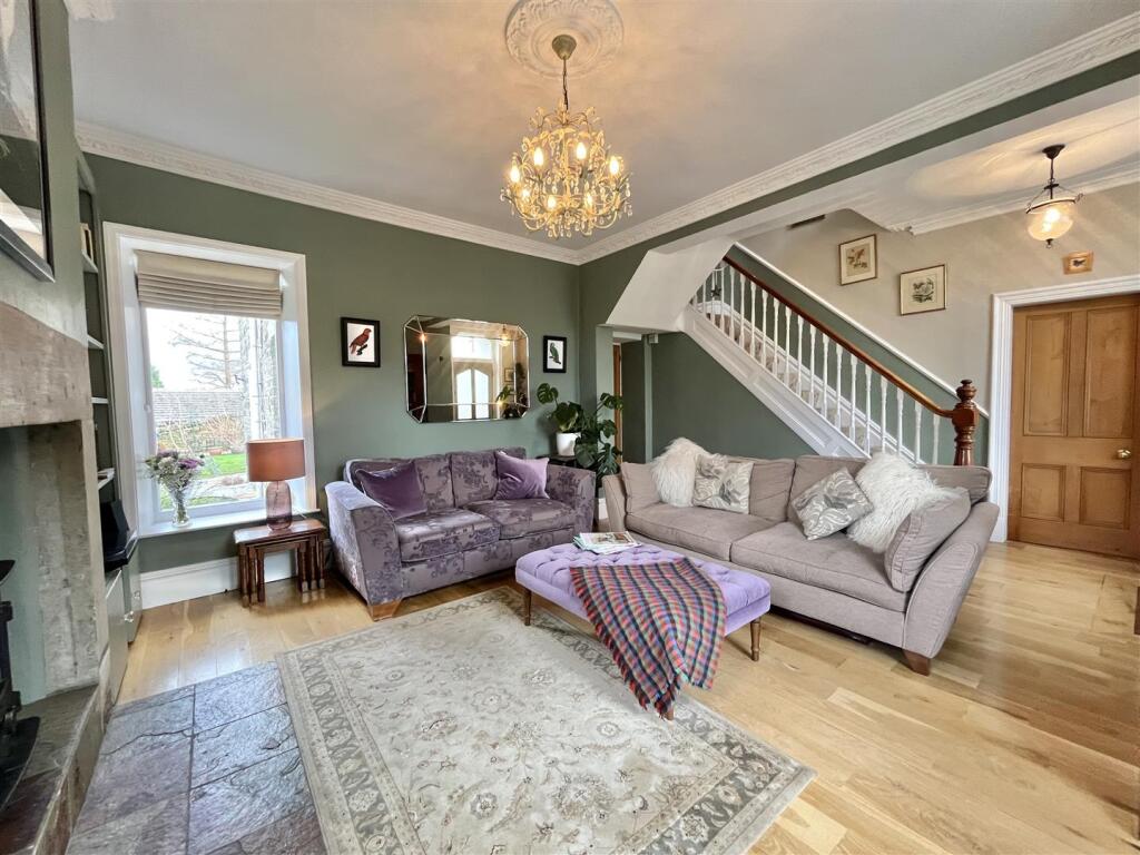 Living room fireplace
