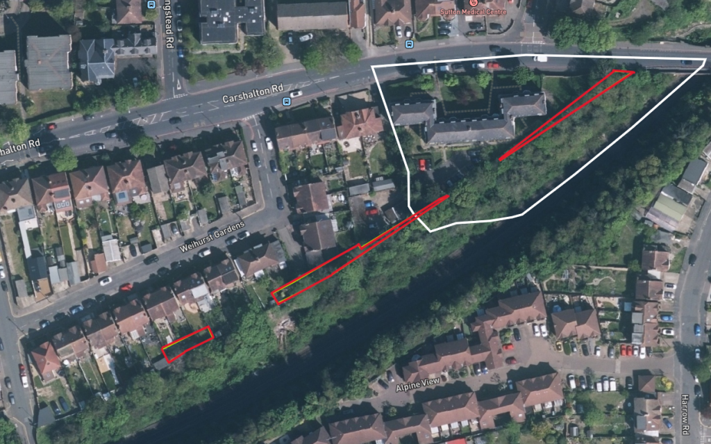 Main image of property: The land sits adjacent to 9 Weihurst Gardens, Sutton, SM1 4PQ