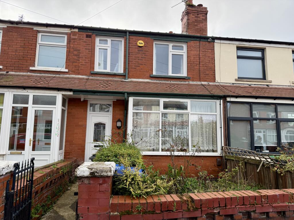 3-bed terraced on Marsden Road, Blackpool, £105,000