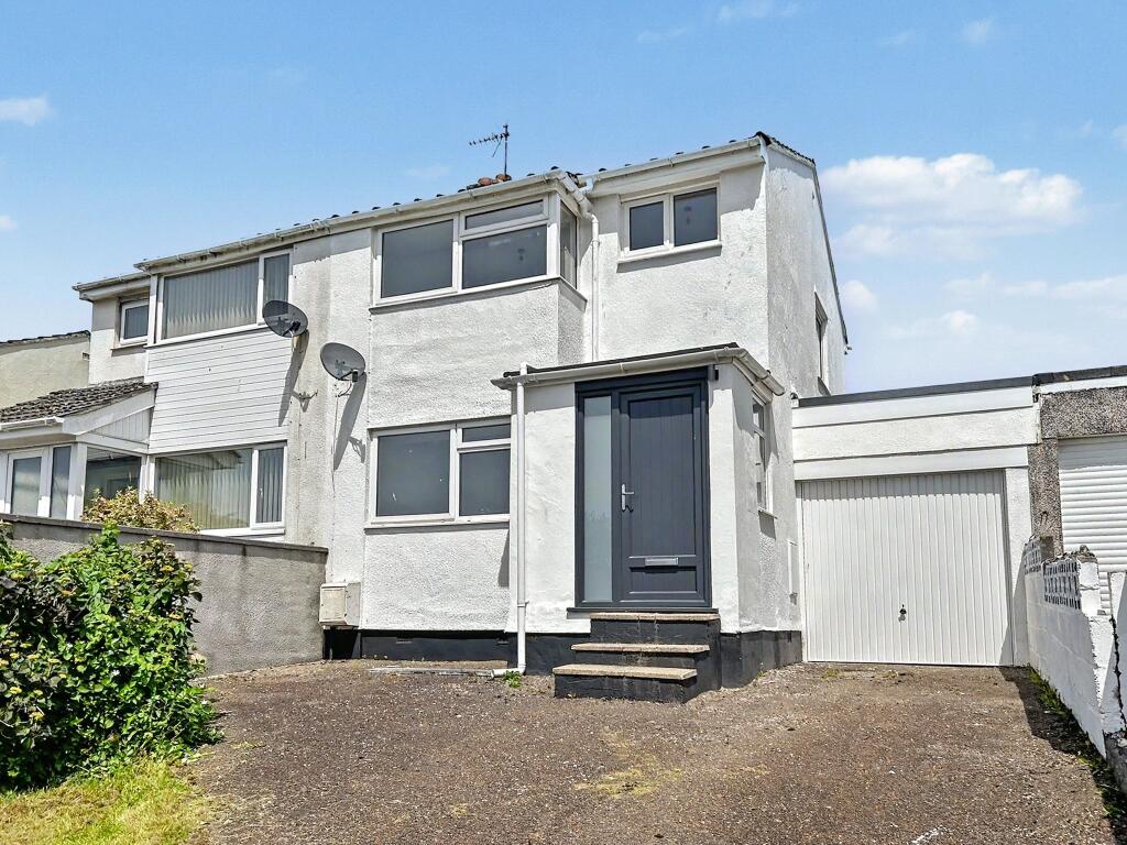 3-bed semi-detached on Bawden Road, Bodmin, Cornwall, PL31, £245,000