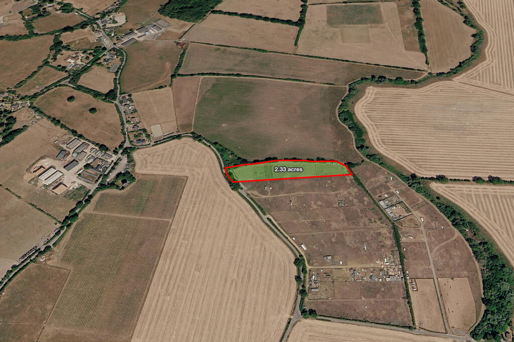 Top Field, Aston End aerial site plan.