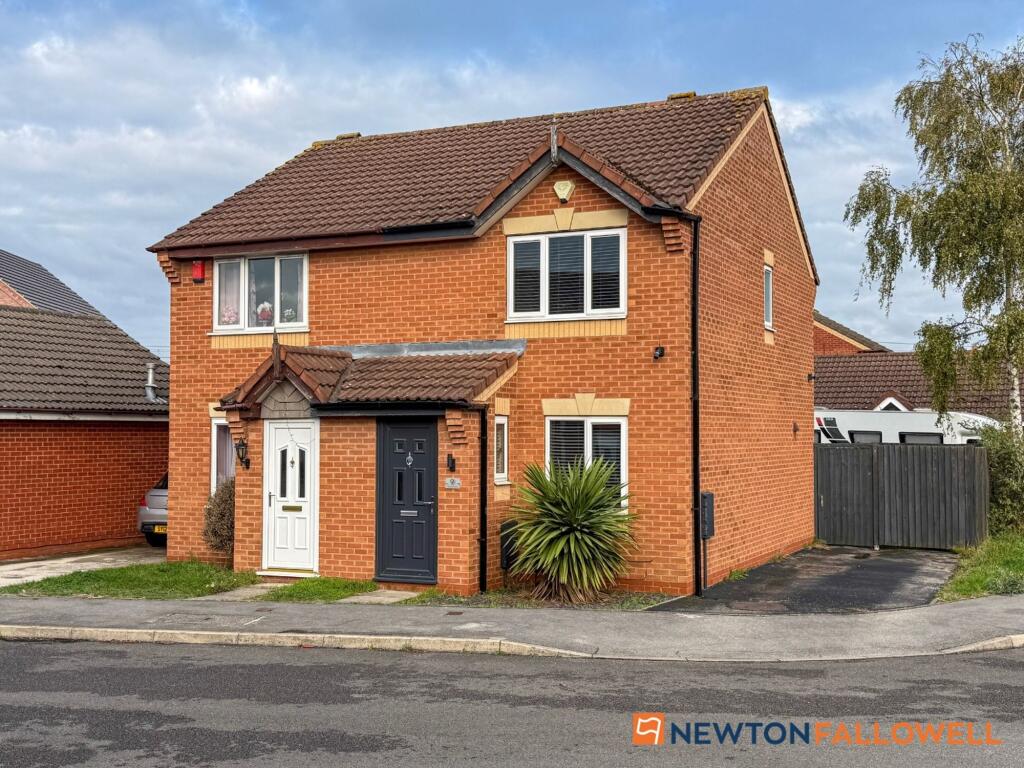 2-bed semi-detached on Clipsham Close, Balderton, NG24, £180,000