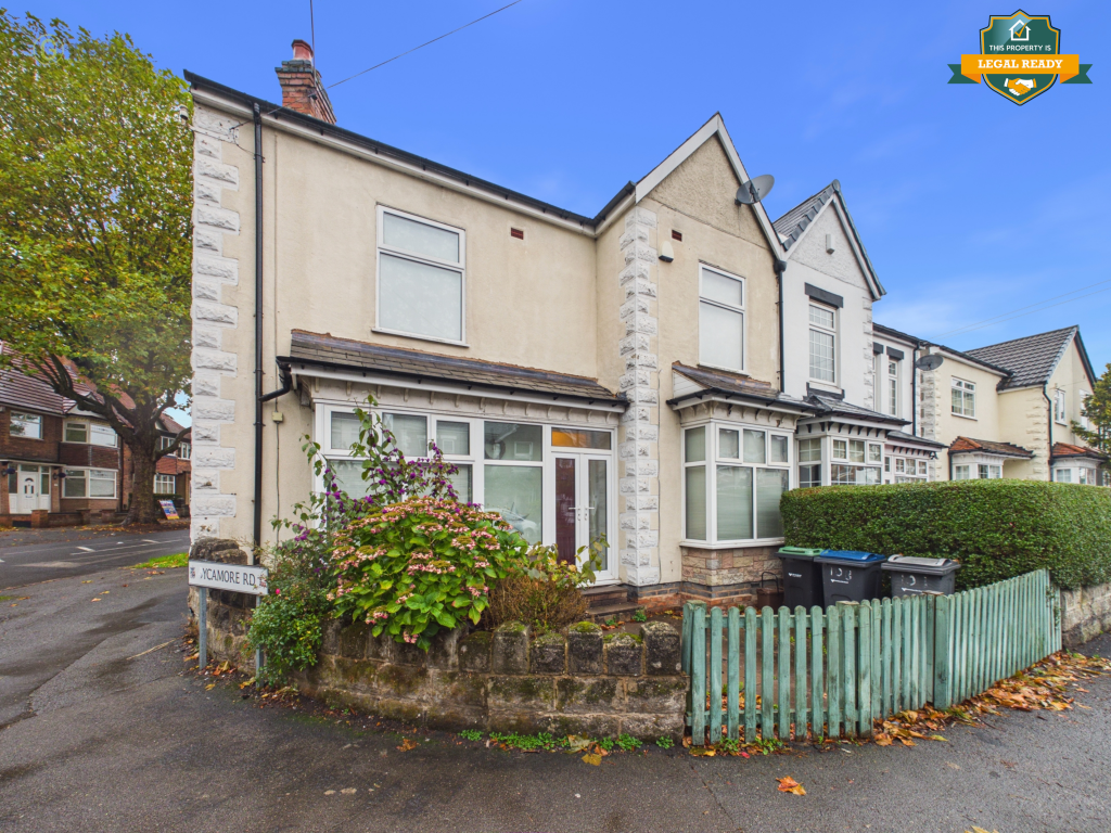 3-bed semi-detached on Sycamore Road, Erdington, B23, £300,000