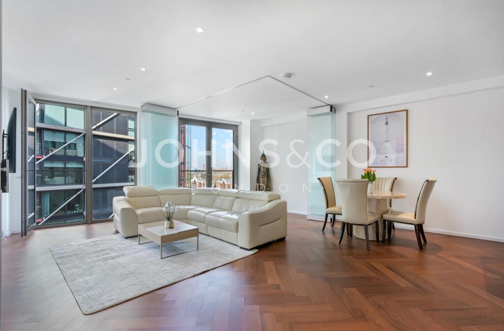 1-bed flat on Capital Building, Embassy Gardens, Nine Elms, SW11, £750,000