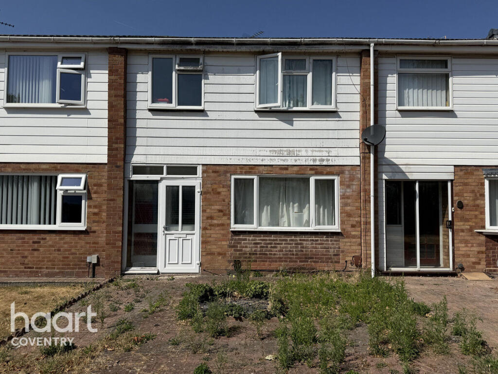3-bed terraced on Rigdale Close, Coventry, £180,000