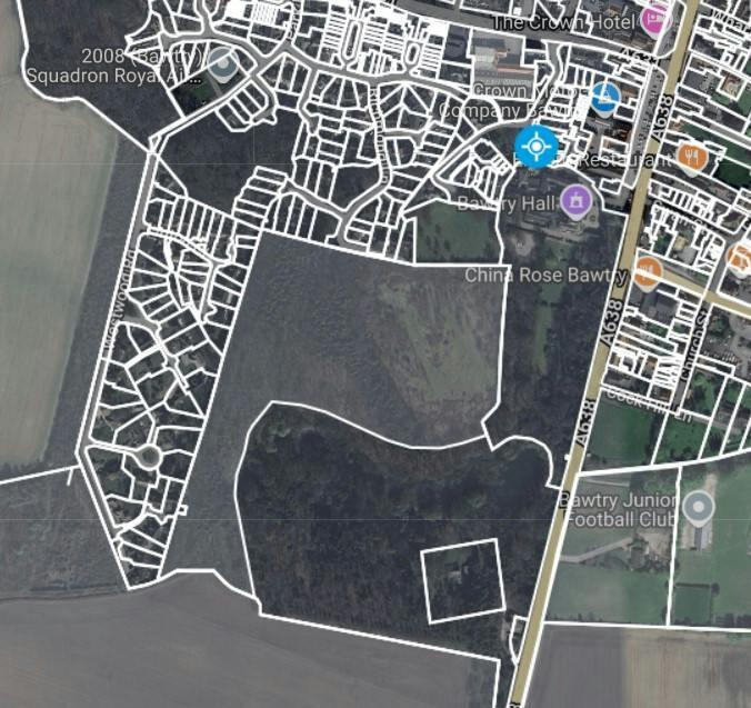 Bawtry Hall Woodland aerial photo with title boundaries.jpg