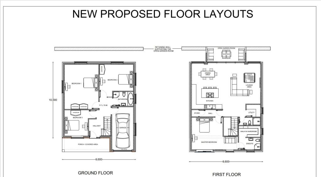 Plot for 3 Detached Houses, Zelah - View 4