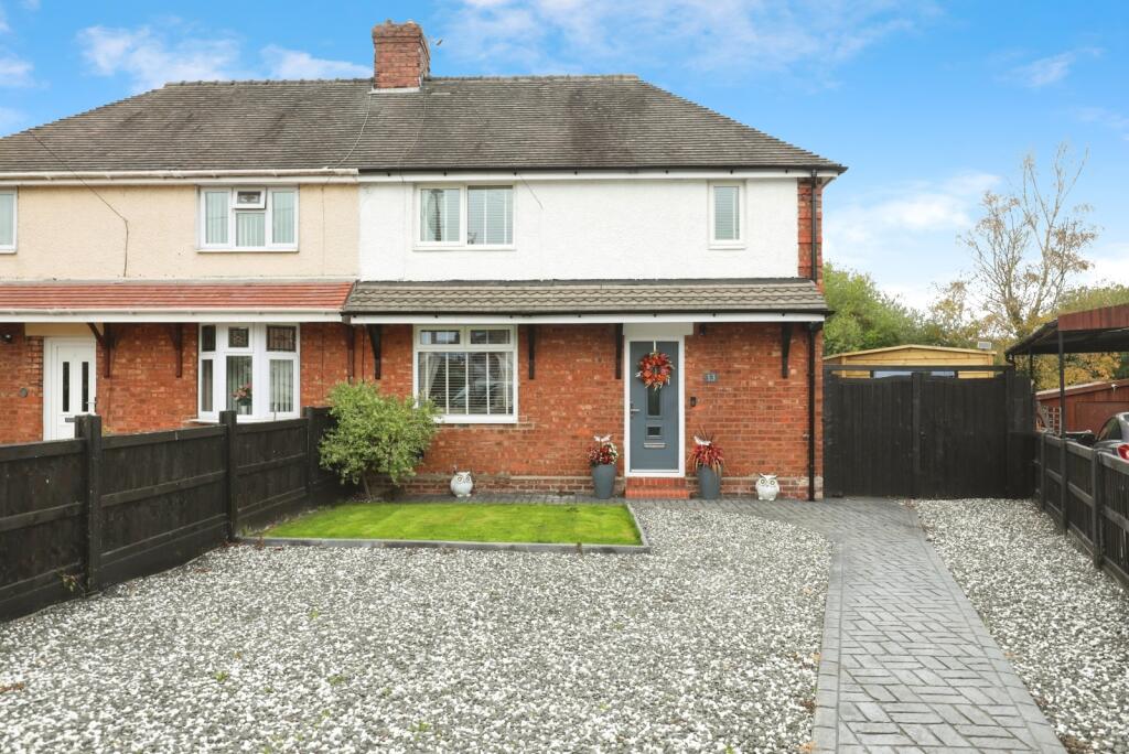 2-bed semi-detached on Coronation Avenue, Winsford, Cheshire, CW7, £220,000