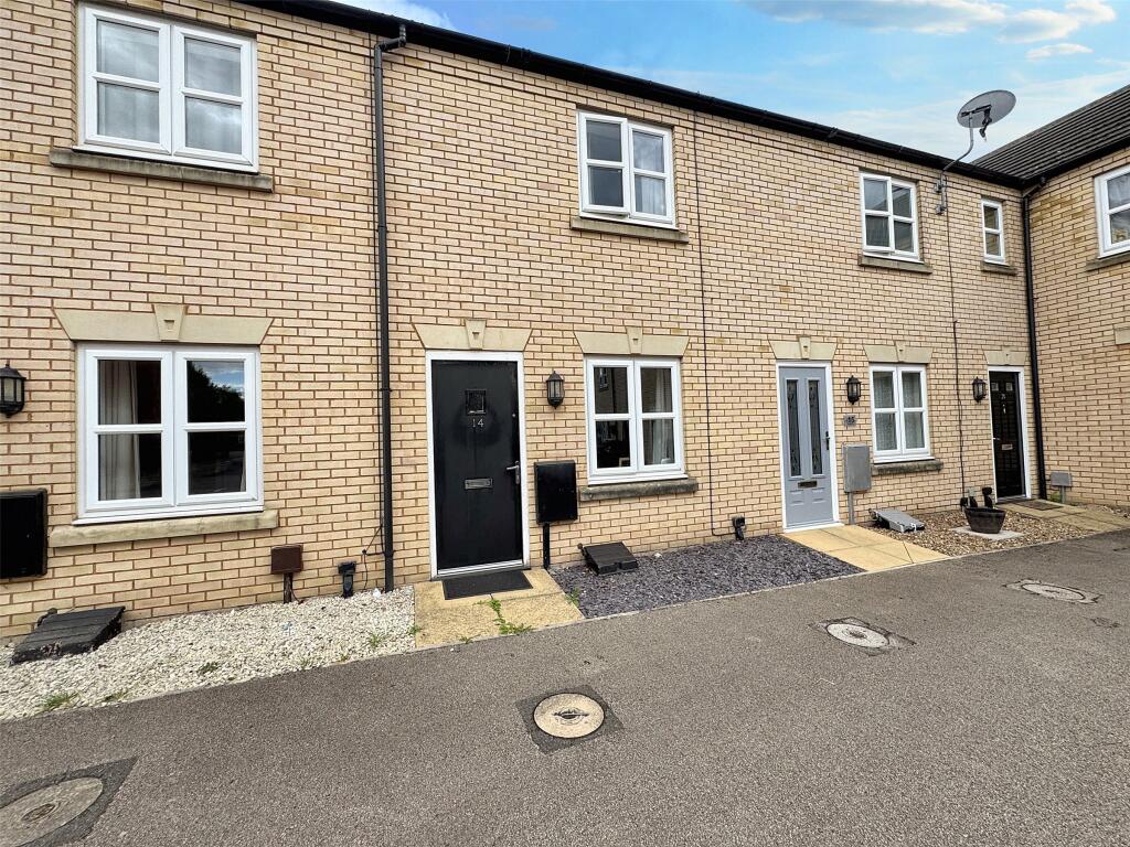 2-bed terraced on Rossiter Close, Melton Mowbray, Leicestershire, £60,000